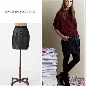 Anthropologie Leifsdottir Coblestone Jaquard Skirt